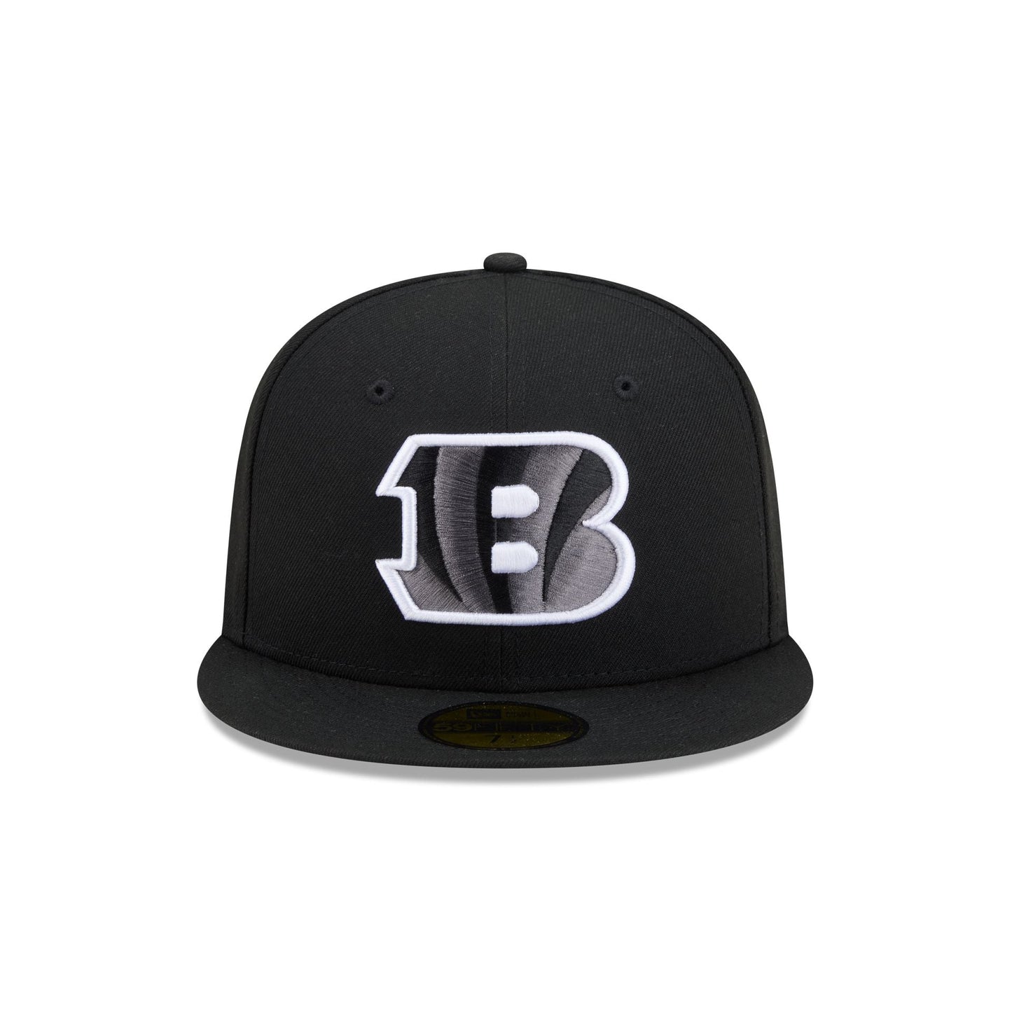 Cincinnati Bengals Black and White Basic 59FIFTY Fitted Hat