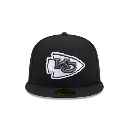 Kansas City Chiefs Black and White Basic 59FIFTY Fitted Hat