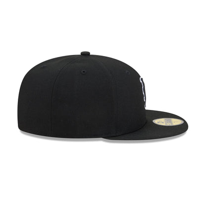 New York Mets Black and White Basic 59FIFTY Fitted Hat