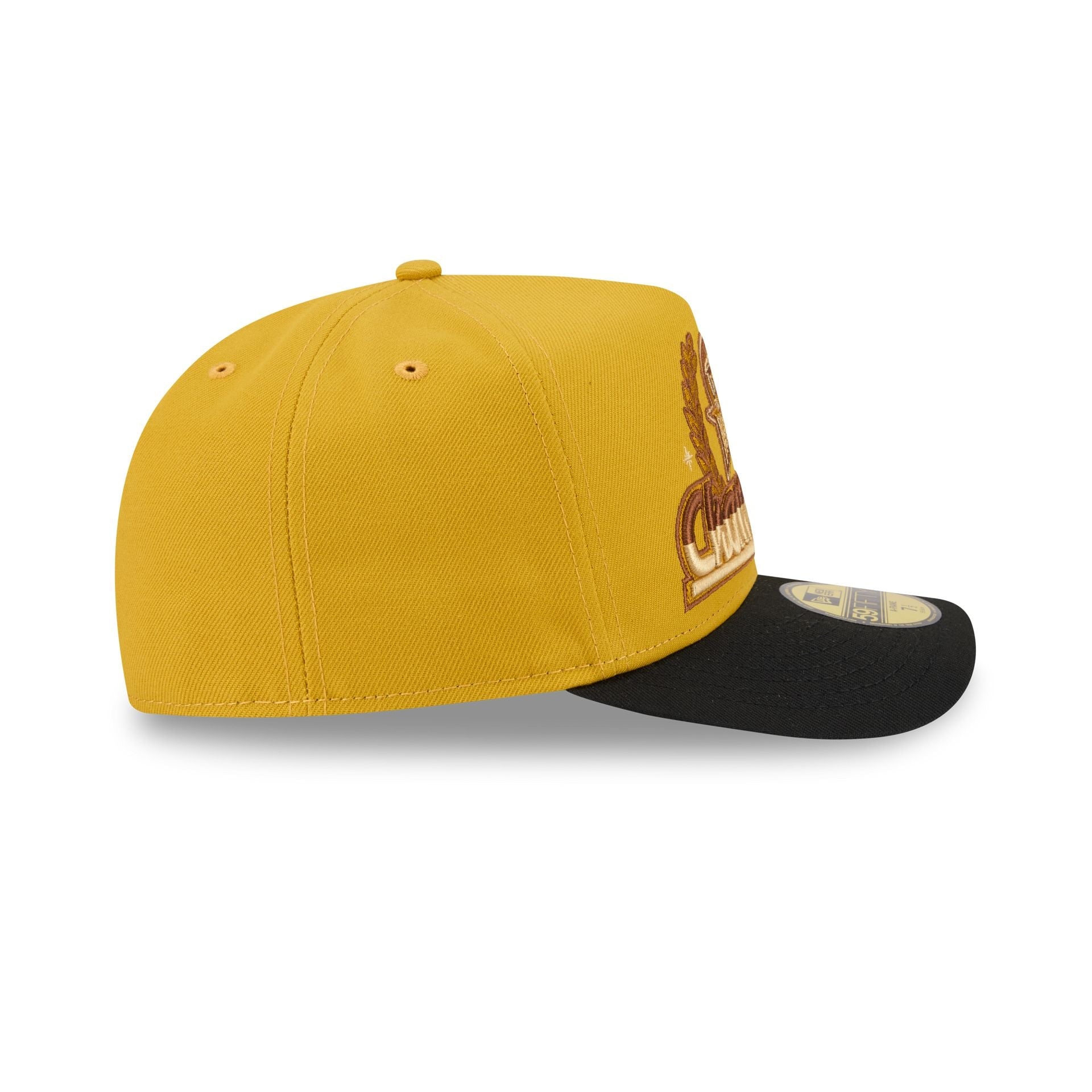 Just Caps Hardwood Classics Trophy Yellow Golden State Warriors 59FIFTY A-Frame Fitted Hat
