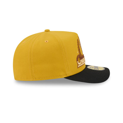 Just Caps Hardwood Classics Trophy Yellow Boston Celtics 59FIFTY A-Frame Fitted Hat