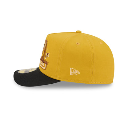 Just Caps Hardwood Classics Trophy Yellow Dallas Mavericks 59FIFTY A-Frame Fitted Hat