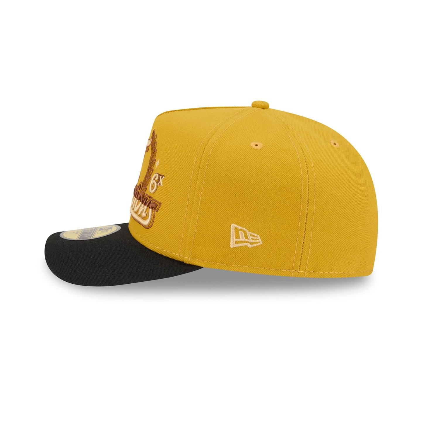 Just Caps Hardwood Classics Trophy Yellow Chicago Bulls 59FIFTY A-Frame Fitted Hat