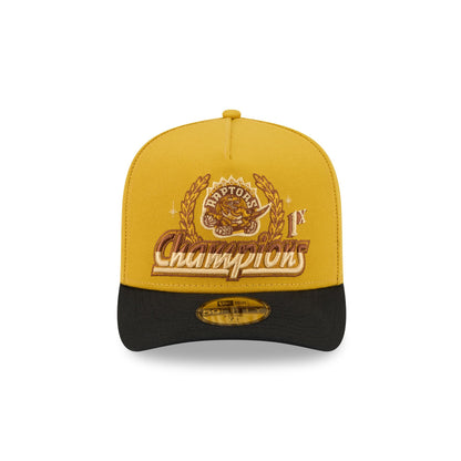 Just Caps Hardwood Classics Trophy Yellow Toronto Raptors 59FIFTY A-Frame Fitted Hat