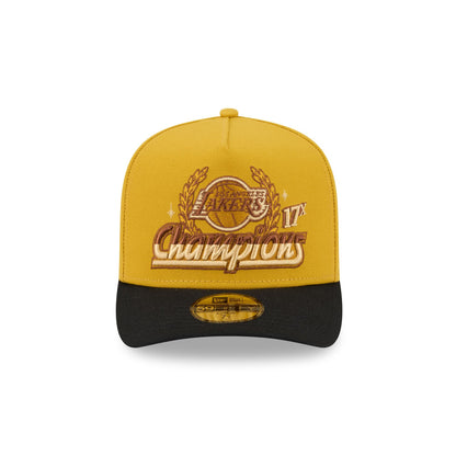 Just Caps Hardwood Classics Trophy Yellow Los Angeles Lakers 59FIFTY A-Frame Fitted Hat