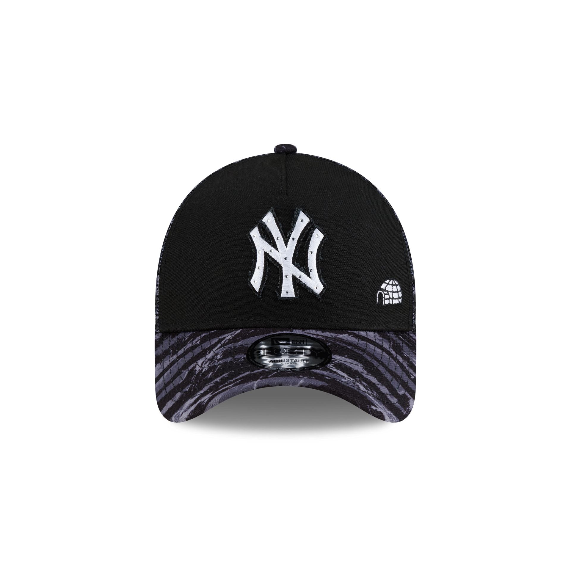 New York Yankees Dion Dawkins Design Lab Camo 9FORTY A-Frame Trucker Hat