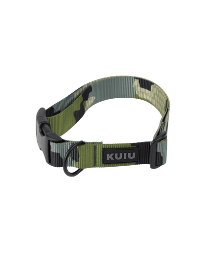 Camo Webbing Dog Collar | Verde