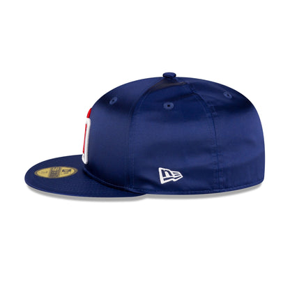 Dominican Republic Royal Blue Satin 59FIFTY Fitted Hat