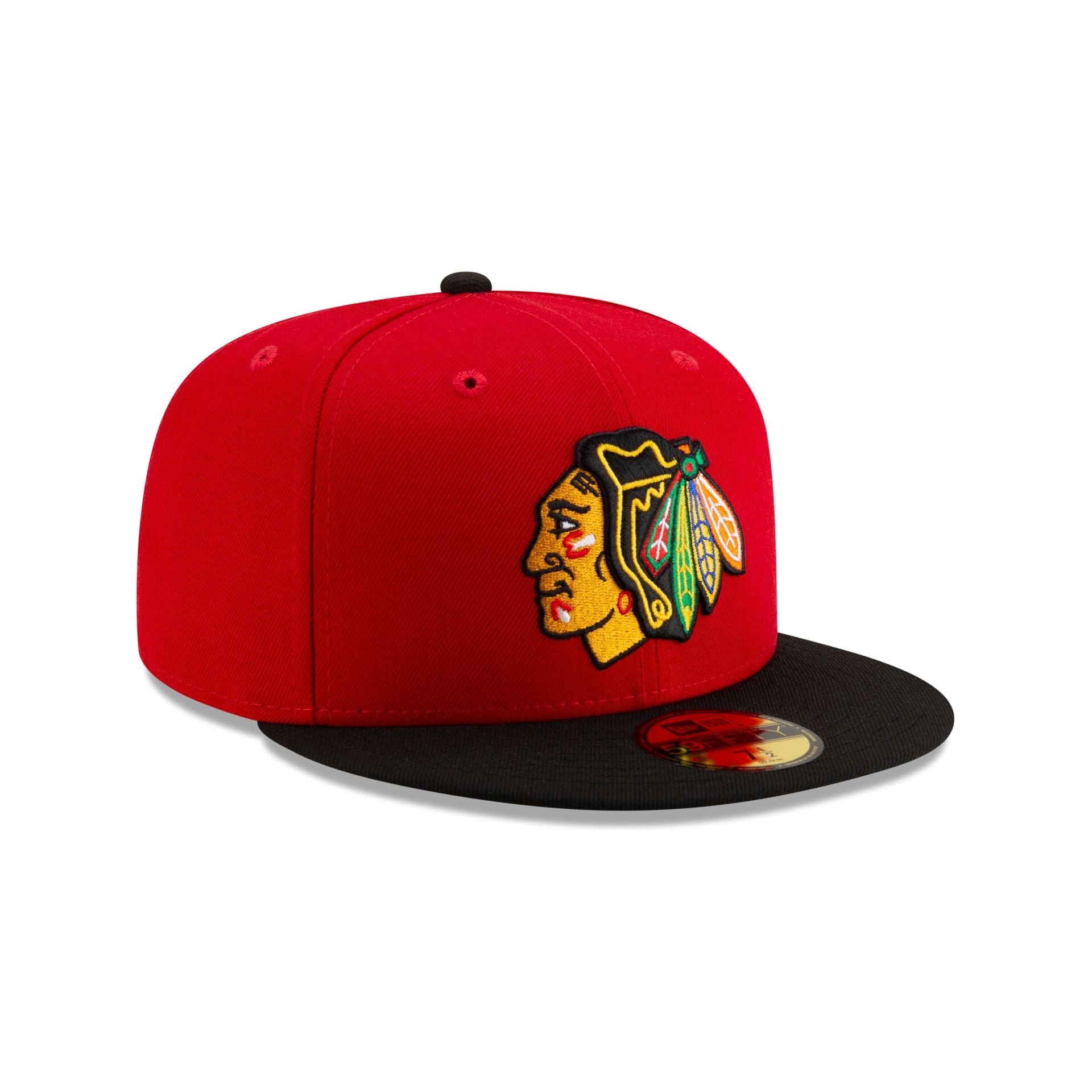 Chicago Blackhawks Red & Black 59FIFTY Fitted Hat