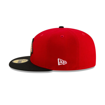 Chicago Blackhawks Red & Black 59FIFTY Fitted Hat