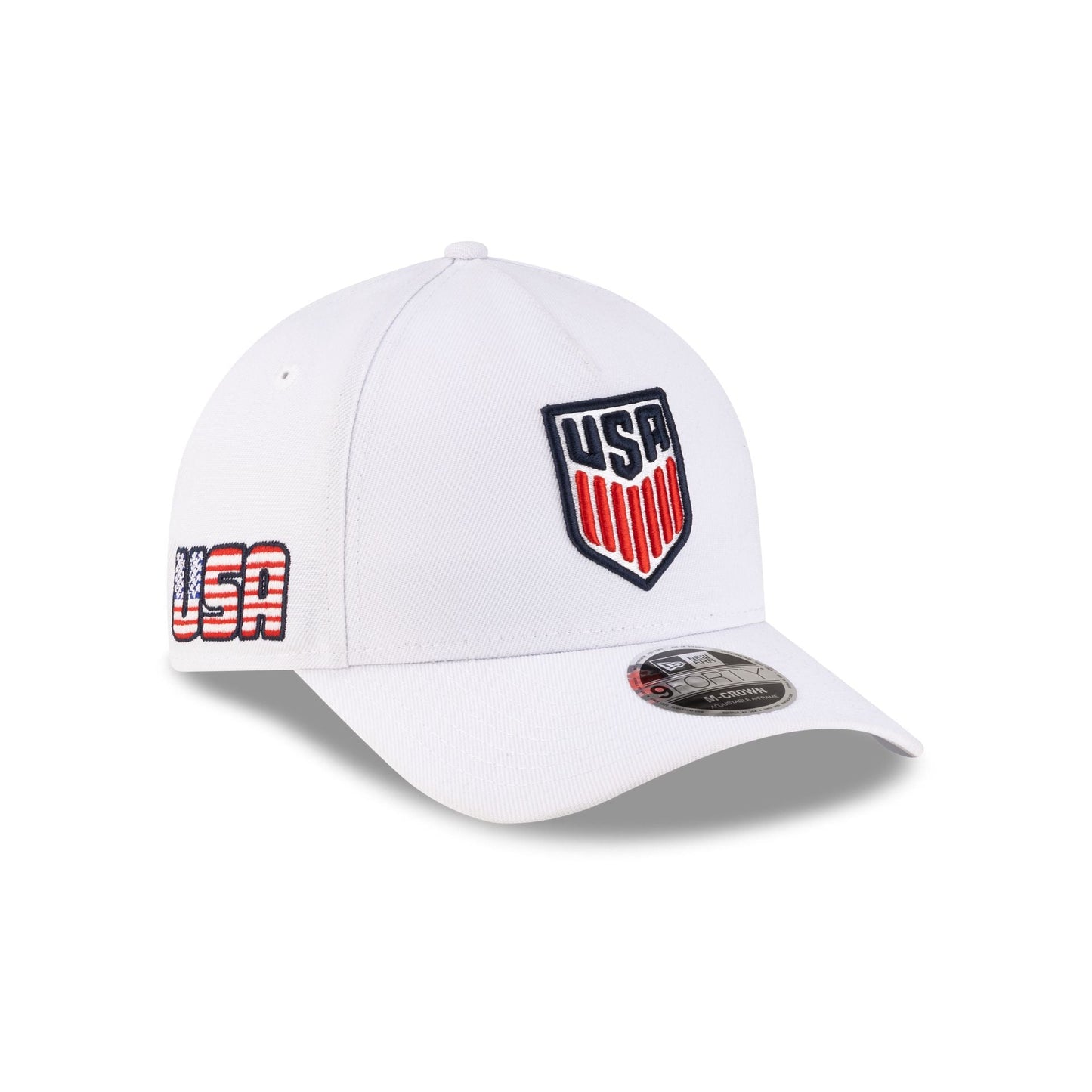 U.S. Soccer Men's National Team Americana Flag White 9FORTY M-Crown A-Frame Snapback Hat