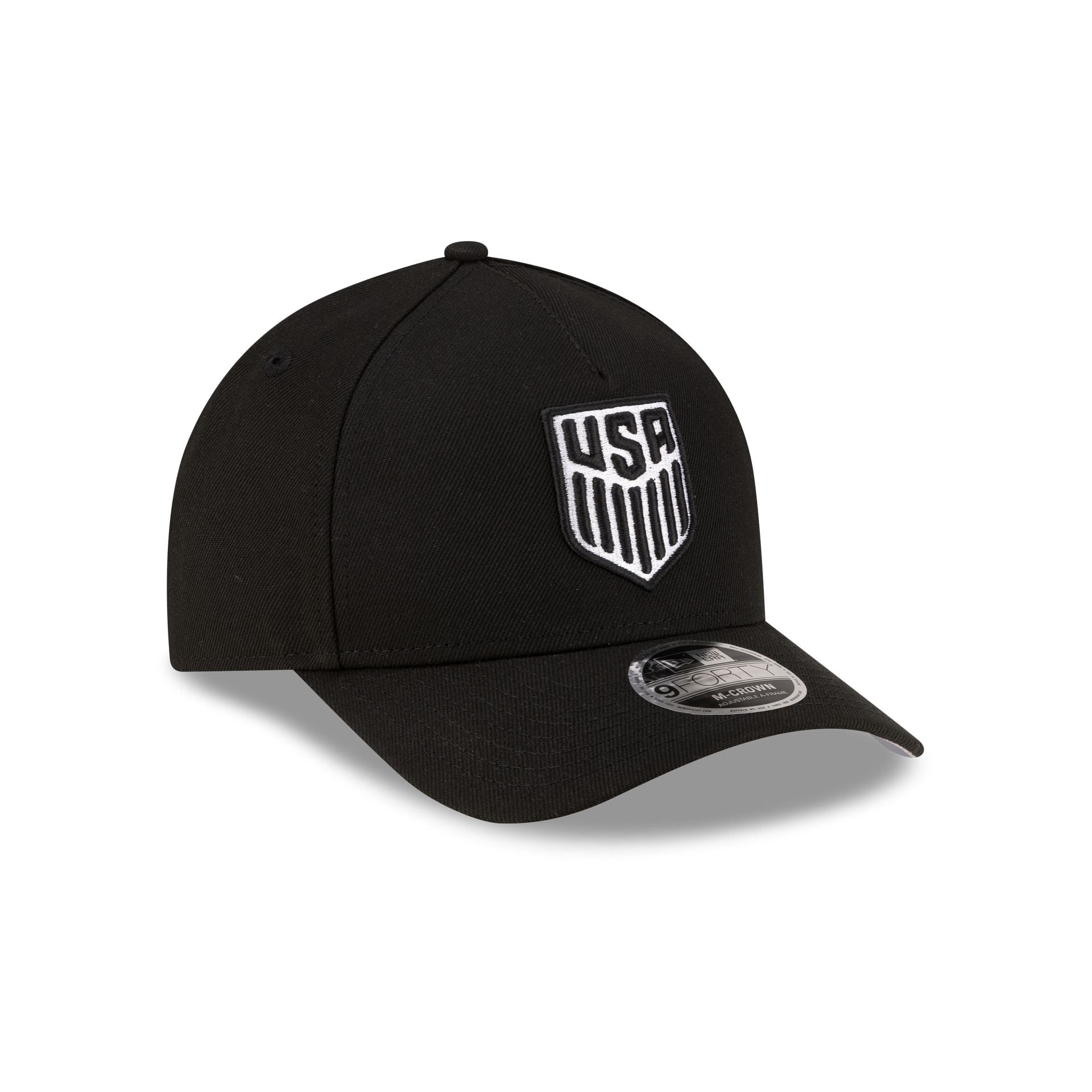 U.S. Soccer Men's National Team Black 9FORTY M-Crown A-Frame Snapback Hat