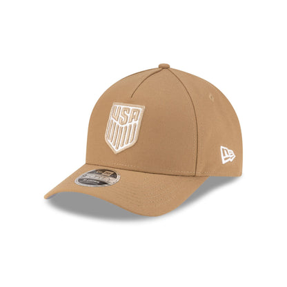 U.S. Soccer Men's National Team Khaki 9FORTY M-Crown A-Frame Snapback Hat