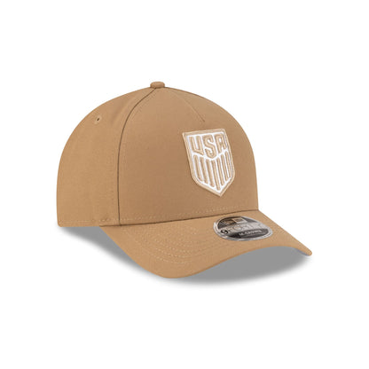 U.S. Soccer Men's National Team Khaki 9FORTY M-Crown A-Frame Snapback Hat