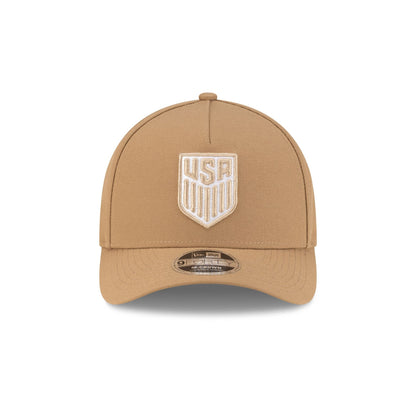 U.S. Soccer Men's National Team Khaki 9FORTY M-Crown A-Frame Snapback Hat