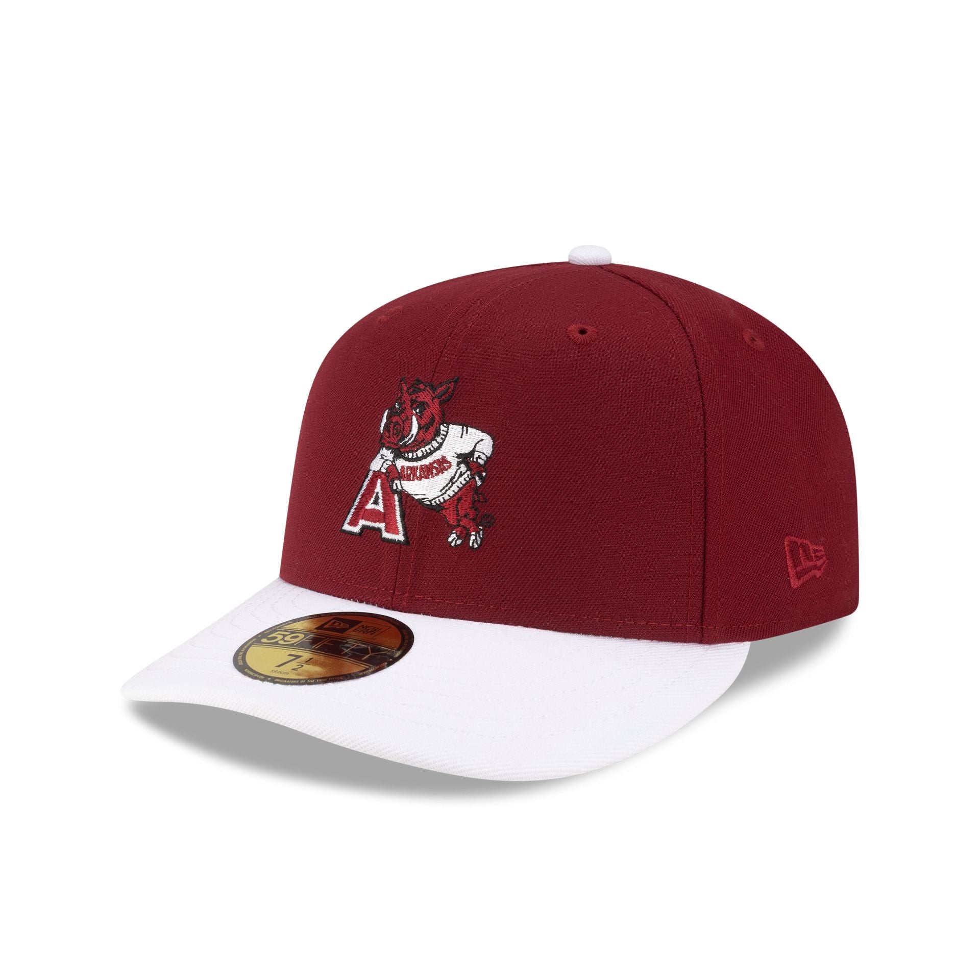Just Caps College Champions Sidepatch Arkansas Razorbacks 59FIFTY Fitted Hat