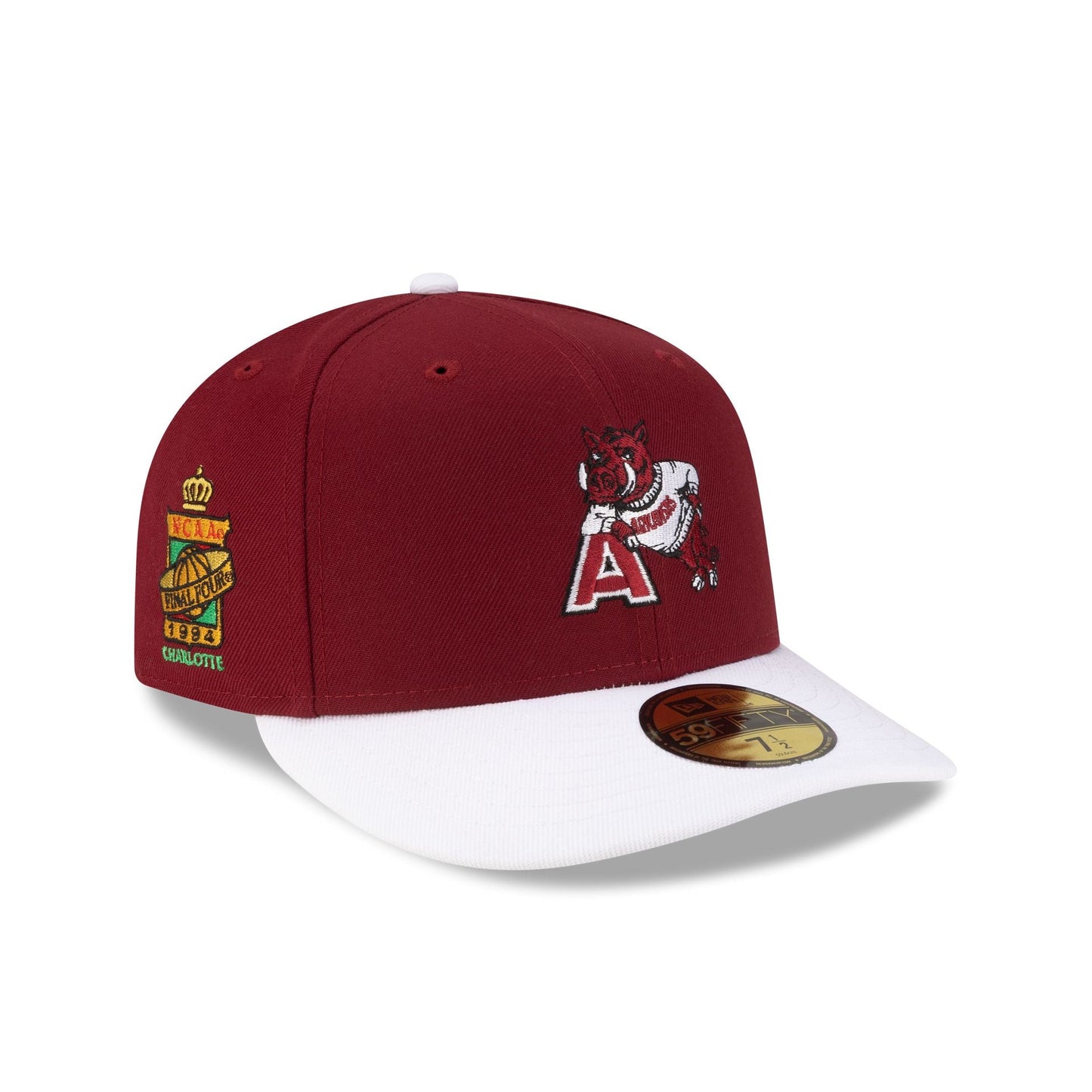 Just Caps College Champions Sidepatch Arkansas Razorbacks 59FIFTY Fitted Hat