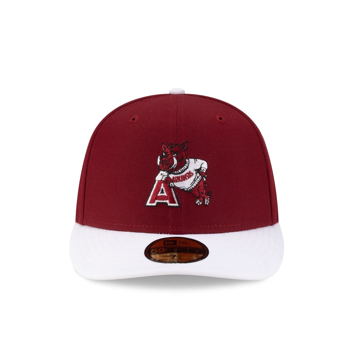 Just Caps College Champions Sidepatch Arkansas Razorbacks 59FIFTY Fitted Hat