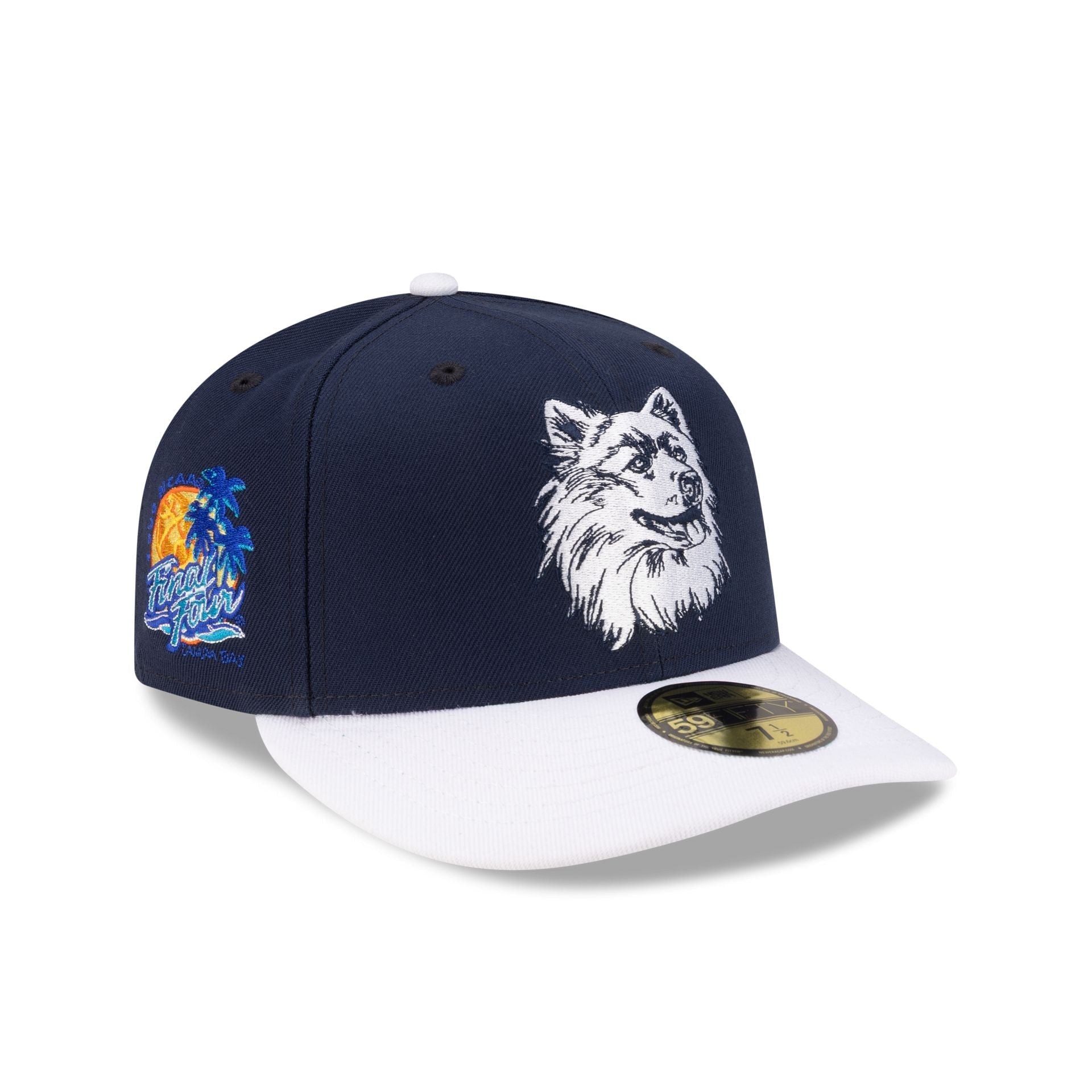 Just Caps College Champions Sidepatch Connecticut Huskies 59FIFTY Fitted Hat