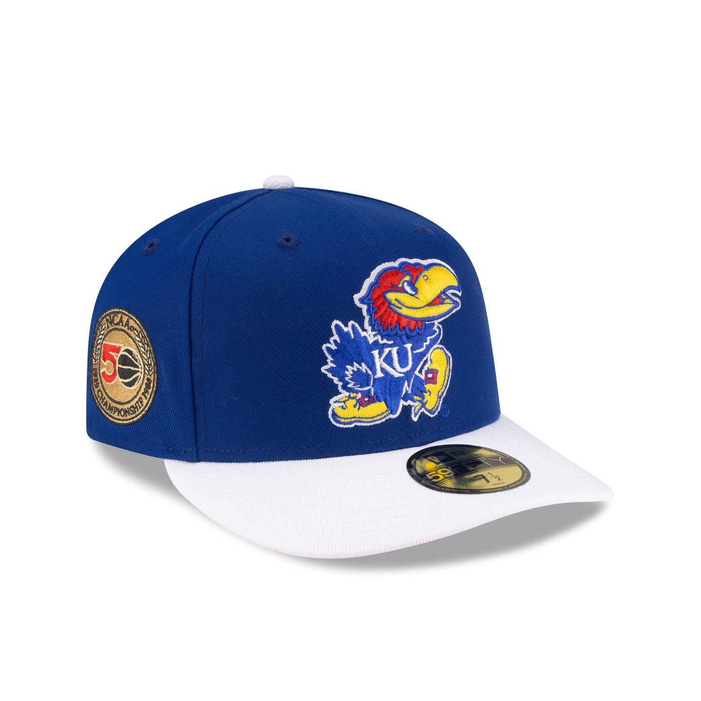 Just Caps College Champions Sidepatch Kansas Jayhawks 59FIFTY Fitted Hat