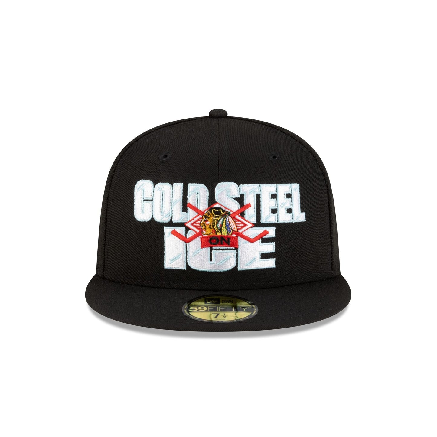 Chicago Blackhawks Cold Steel Ice 59FIFTY Fitted Hat