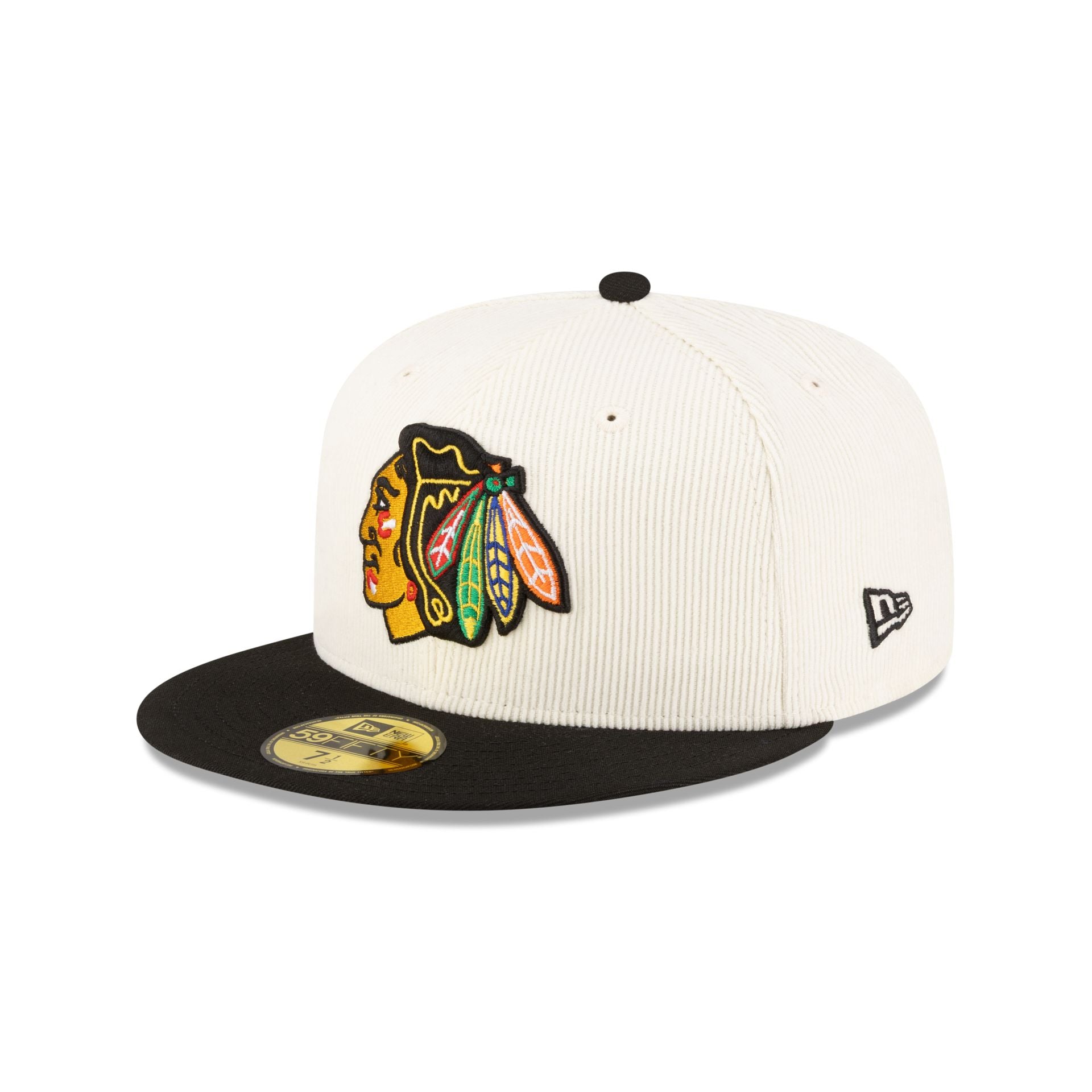 Chicago Blackhawks 100th Anniversary Chrome Corduroy 59FIFTY Fitted Hat