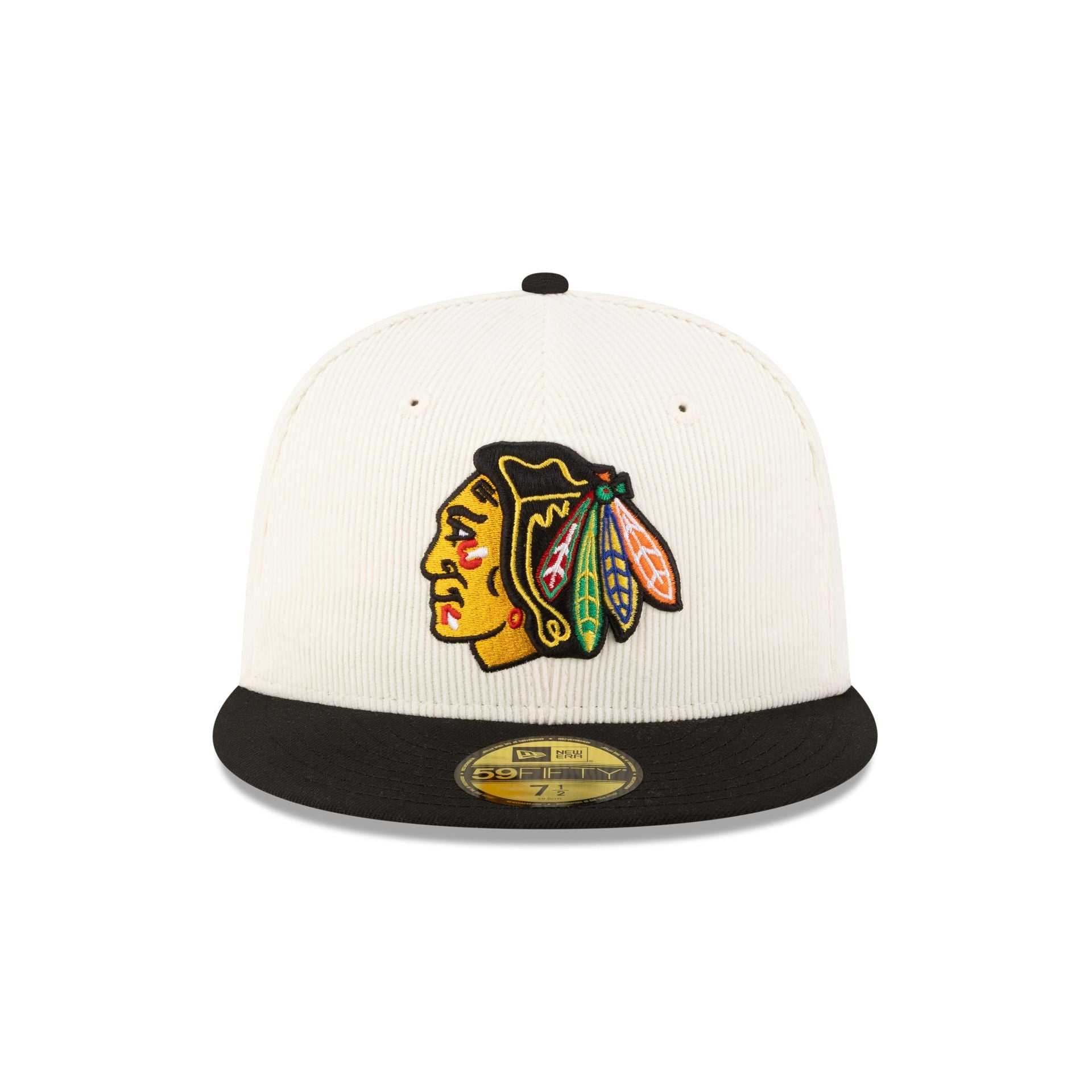 Chicago Blackhawks 100th Anniversary Chrome Corduroy 59FIFTY Fitted Hat