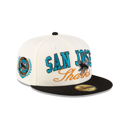 San Jose Sharks Arch Script 59FIFTY Fitted Hat