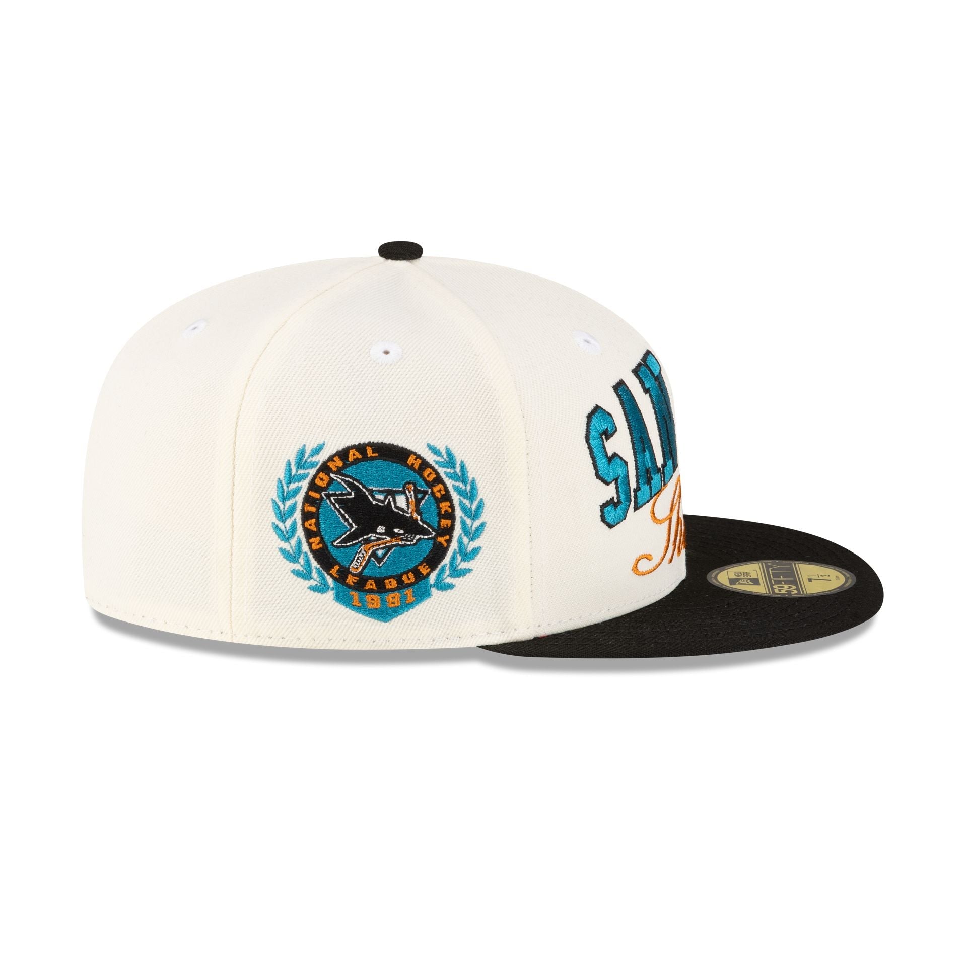 San Jose Sharks Arch Script 59FIFTY Fitted Hat