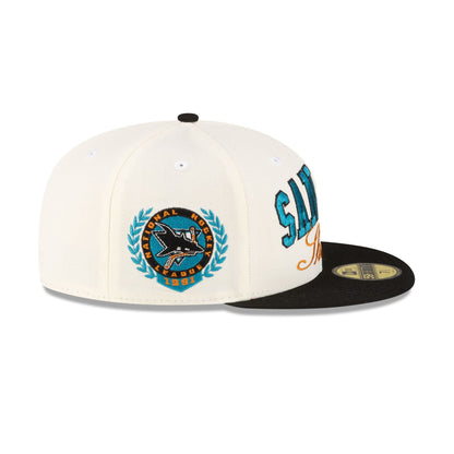 San Jose Sharks Arch Script 59FIFTY Fitted Hat