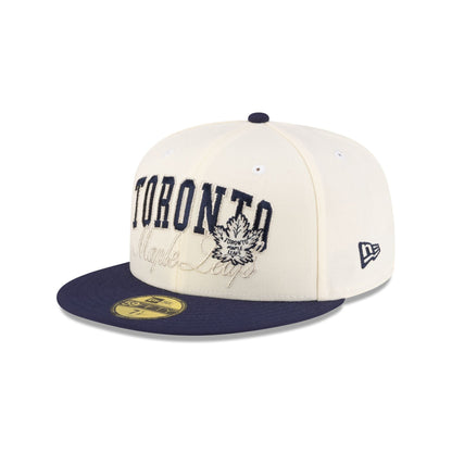 Toronto Maple Leafs Arch Script 59FIFTY Fitted Hat