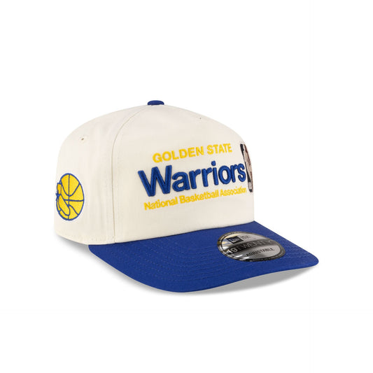 Golden State Warriors 1975-1997 Hardwood Classics Sign Stack Chrome White 19TWENTY Adjustable Hat