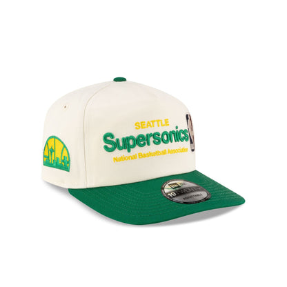 Seattle SuperSonics 1975-1995 Hardwood Classics Sign Stack Chrome White 19TWENTY Adjustable Hat