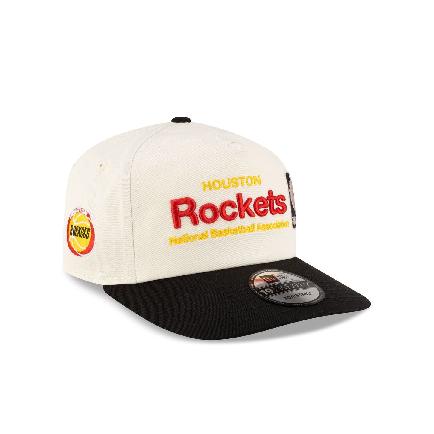 Houston Rockets 1972-1995 Hardwood Classics Sign Stack Chrome White 19TWENTY Adjustable Hat