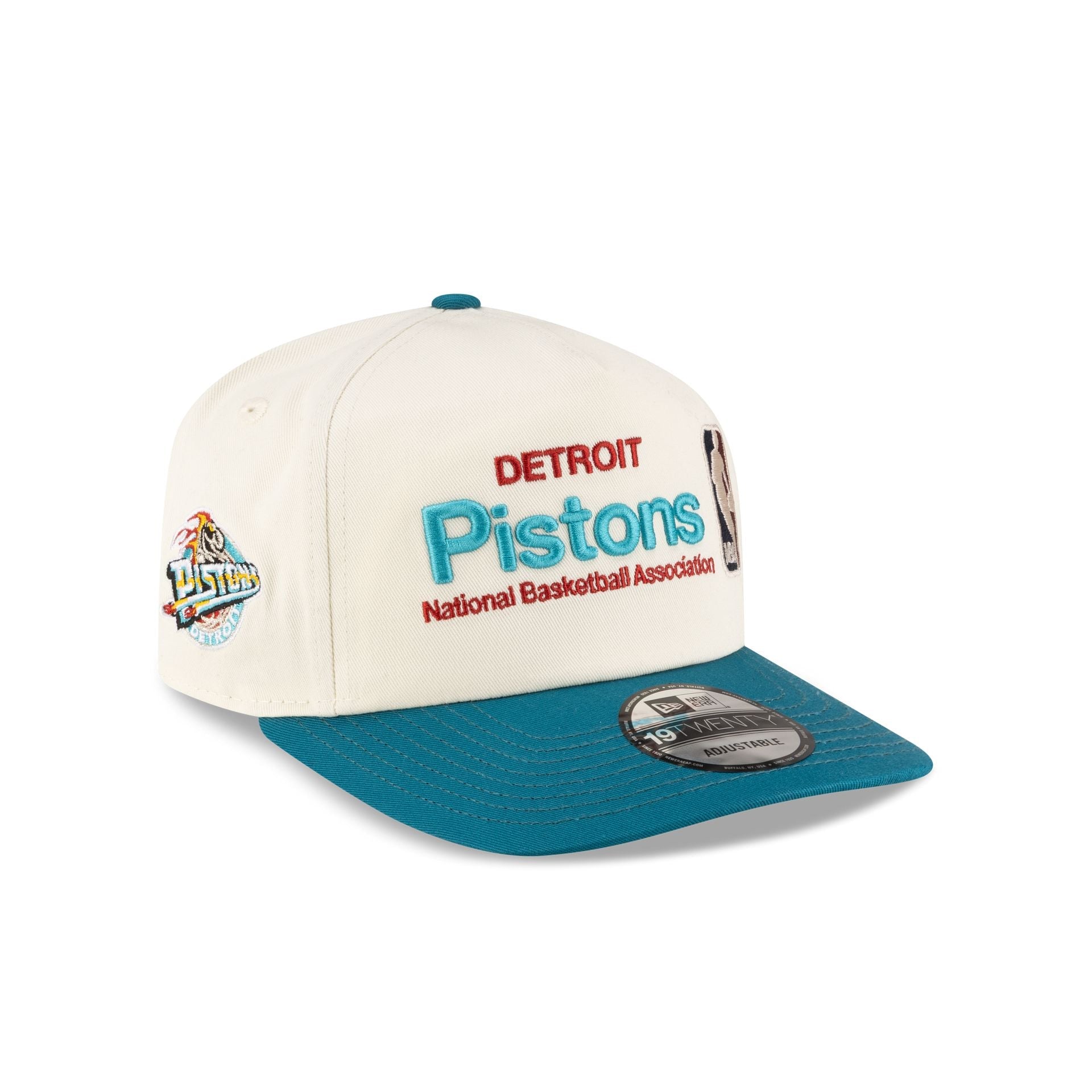 Detroit Pistons 1996-2001 Hardwood Classics Sign Stack Chrome White 19TWENTY Adjustable Hat
