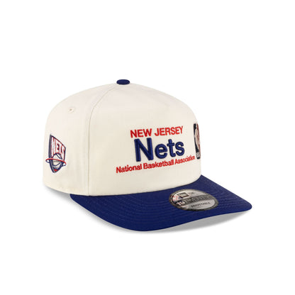 New Jersey Nets 1997-2012 Hardwood Classics Sign Stack Chrome White 19TWENTY Adjustable Hat