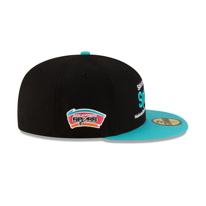 San Antonio Spurs 1989-2002 Hardwood Classics Sign Stack 59FIFTY Fitted Hat