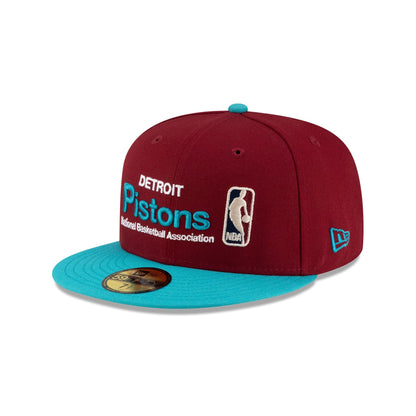 Detroit Pistons 1996-2001 Hardwood Classics Sign Stack 59FIFTY Fitted Hat