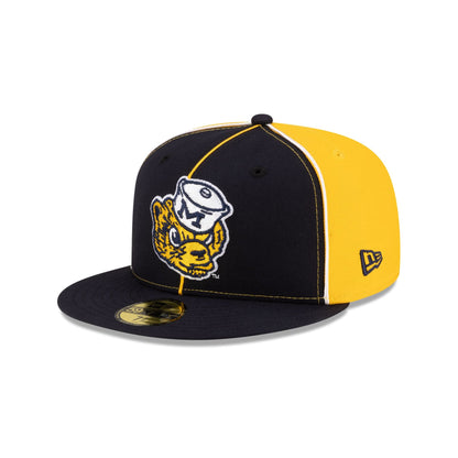 Just Caps College Pinwheel Michigan Wolverines College Vault 59FIFTY Fitted Hat