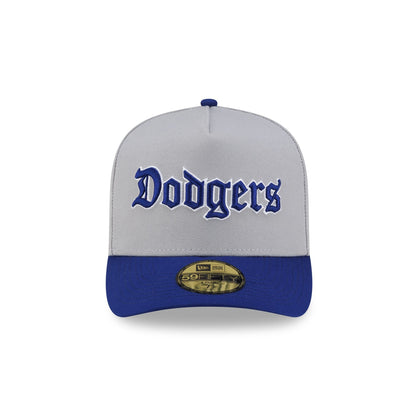 Just Caps Gothic Script Los Angeles Dodgers 59FIFTY A-Frame Fitted Hat