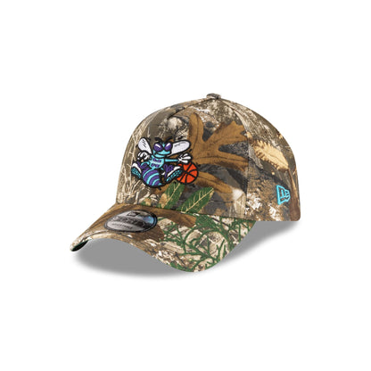 Charlotte Hornets 1988-2002 Hardwood Classics Realtree 9FORTY A-Frame Snapback Hat