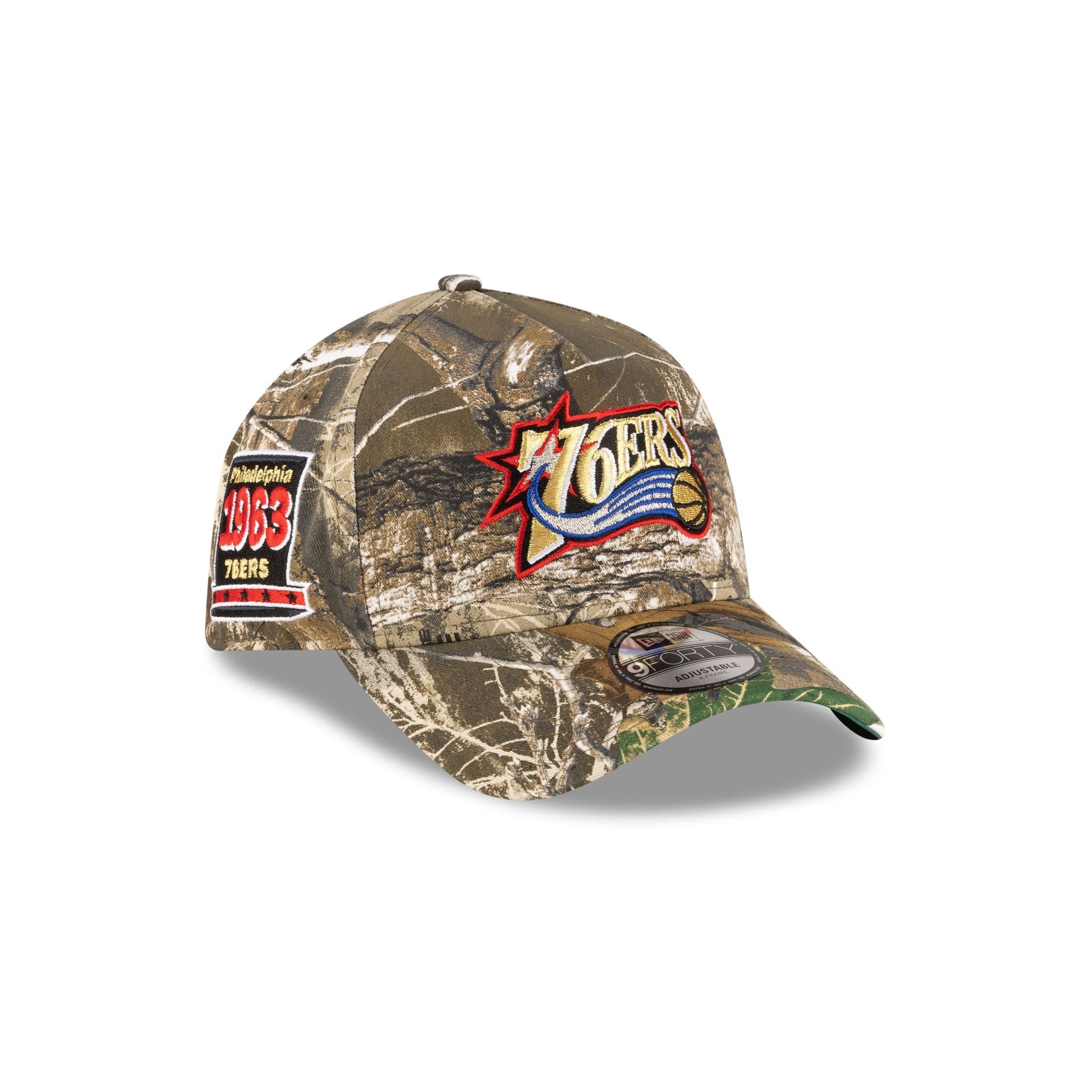 Philadelphia 76ers 1997-2009 Hardwood Classics Realtree 9FORTY A-Frame Snapback Hat