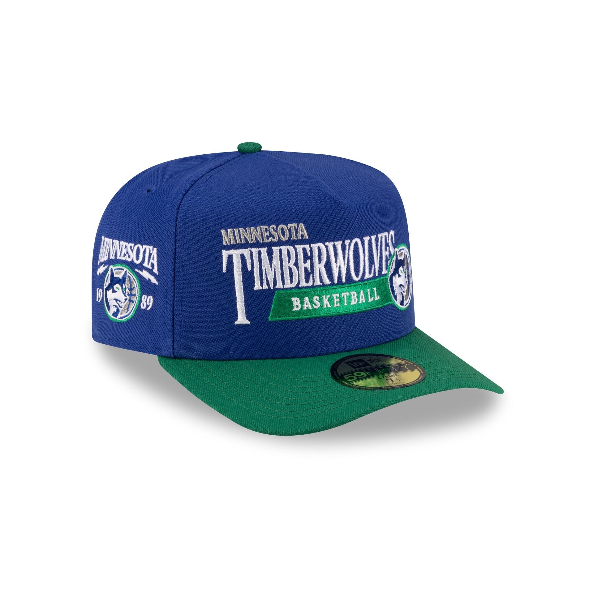 Minnesota Timberwolves 1989-1996 Hardwood Classics Liner 59FIFTY A-Frame Fitted Hat