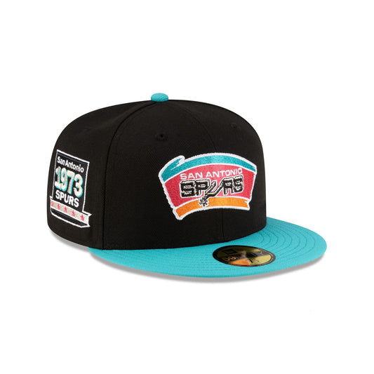 San Antonio Spurs 1989-2002 Hardwood Classics Black 59FIFTY Fitted Hat