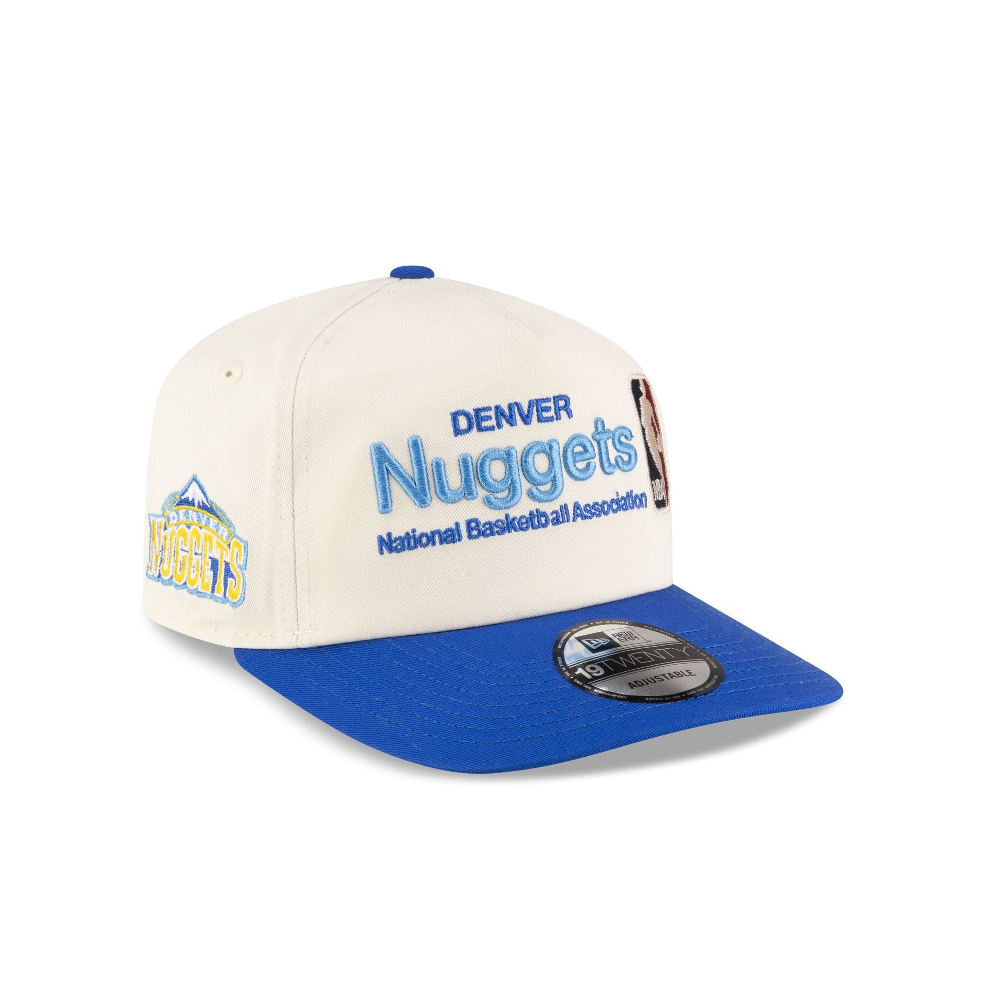 Denver Nuggets 2008-2018 Hardwood Classics Sign Stack Chrome White 19TWENTY Adjustable Hat