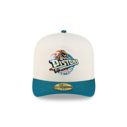 Detroit Pistons 1996-2001 Hardwood Classics Express Chrome White 9FIFTY A-Frame Snapback Hat