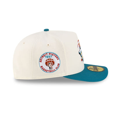 Detroit Pistons 1996-2001 Hardwood Classics Express Chrome White 9FIFTY A-Frame Snapback Hat