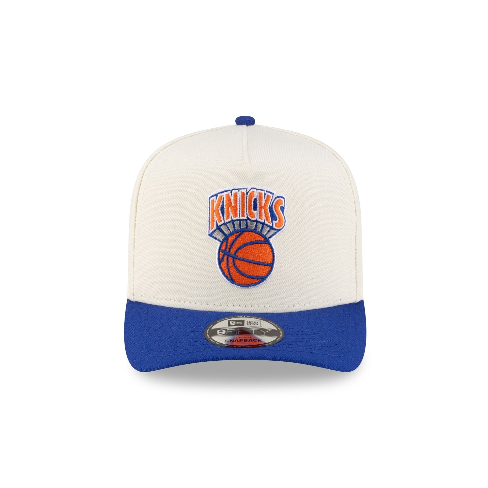 New York Knicks 1964-1992 Hardwood Classics Express Chrome White 9FIFTY A-Frame Snapback Hat
