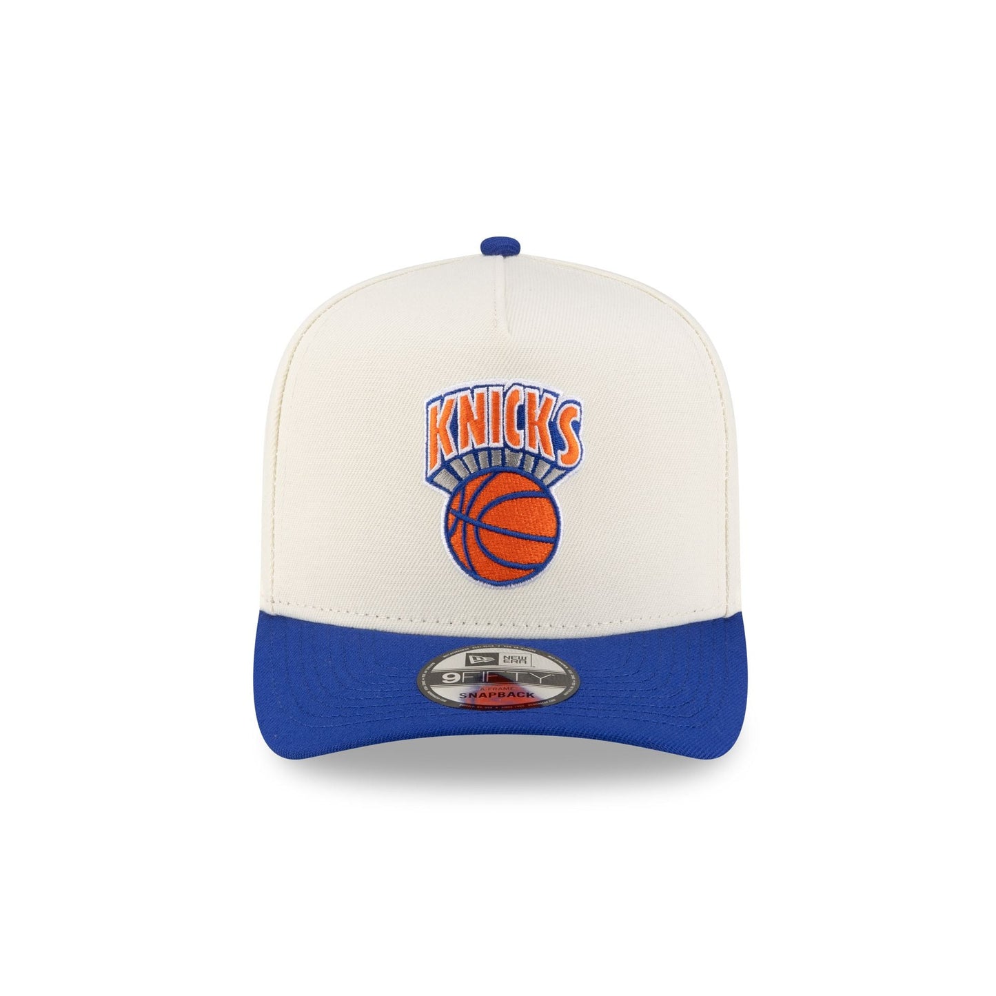 New York Knicks 1964-1992 Hardwood Classics Express Chrome White 9FIFTY A-Frame Snapback Hat