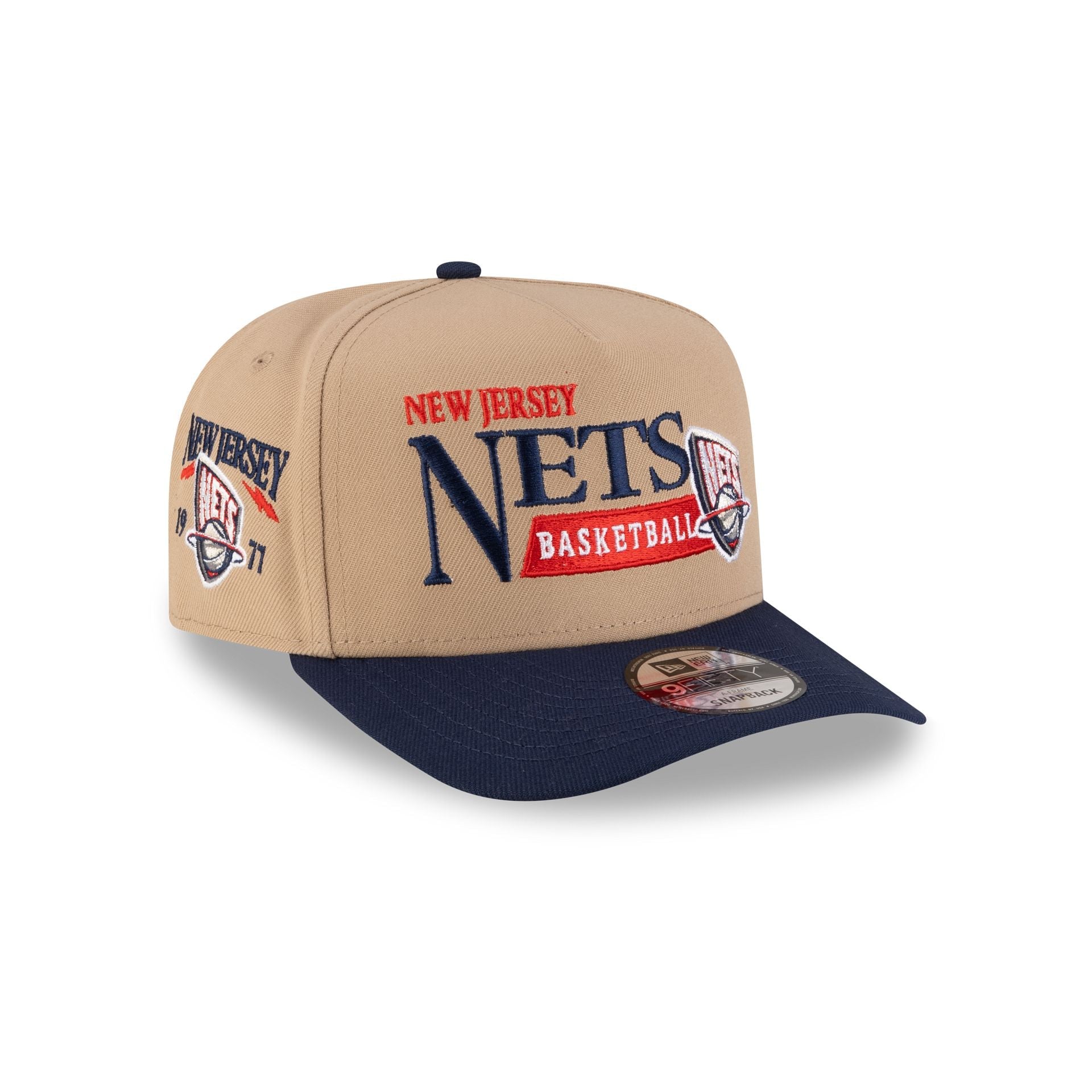 New Jersey Nets 1997-2012 Hardwood Classics Liner Camel 9FIFTY A-Frame Snapback Hat